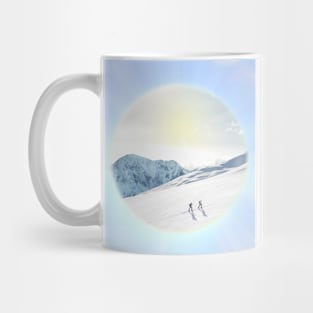 Sunlight on Snowy Peaks Mug